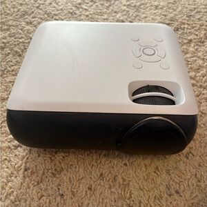 Compact White and Black Projector